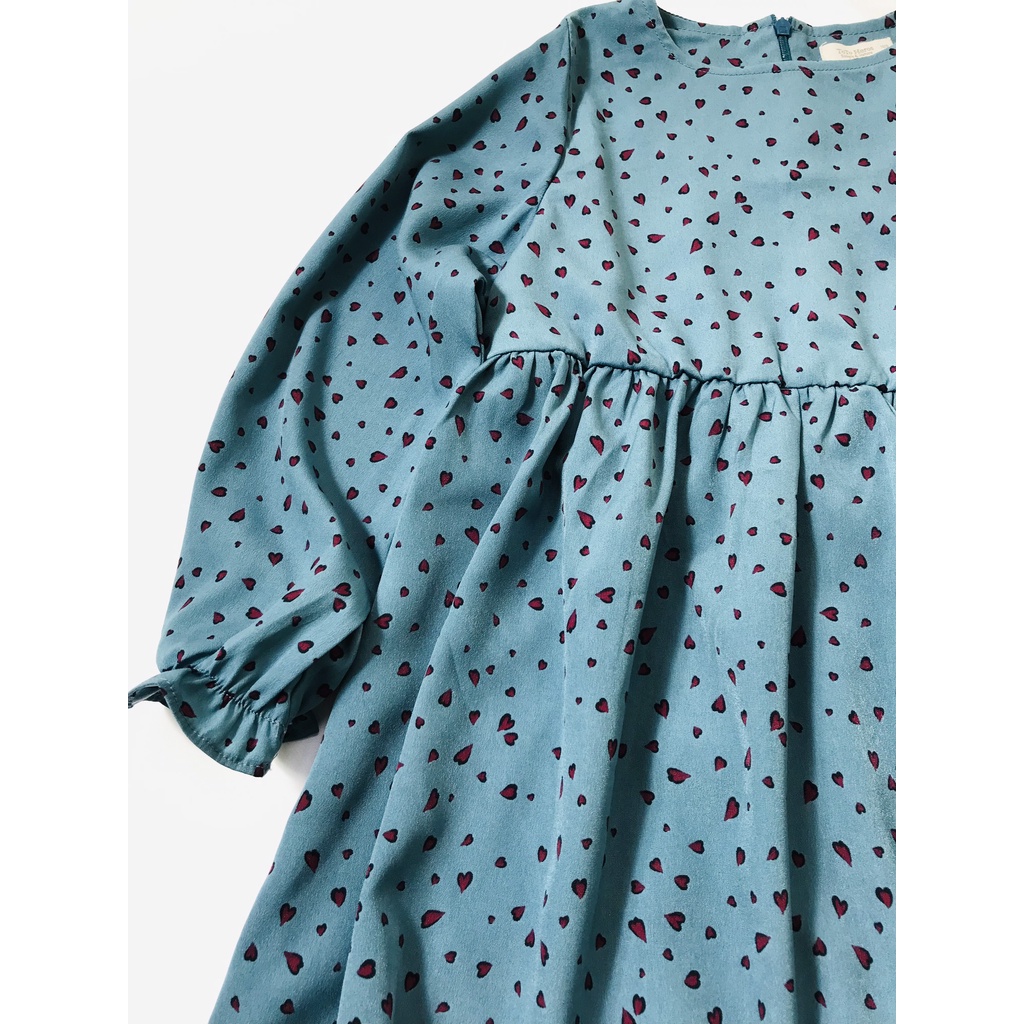 Váy tay dài bé gái TOTO HERO xuất Hàn. Dáng baby doll, bay bổng điệu đà . Size 110-140