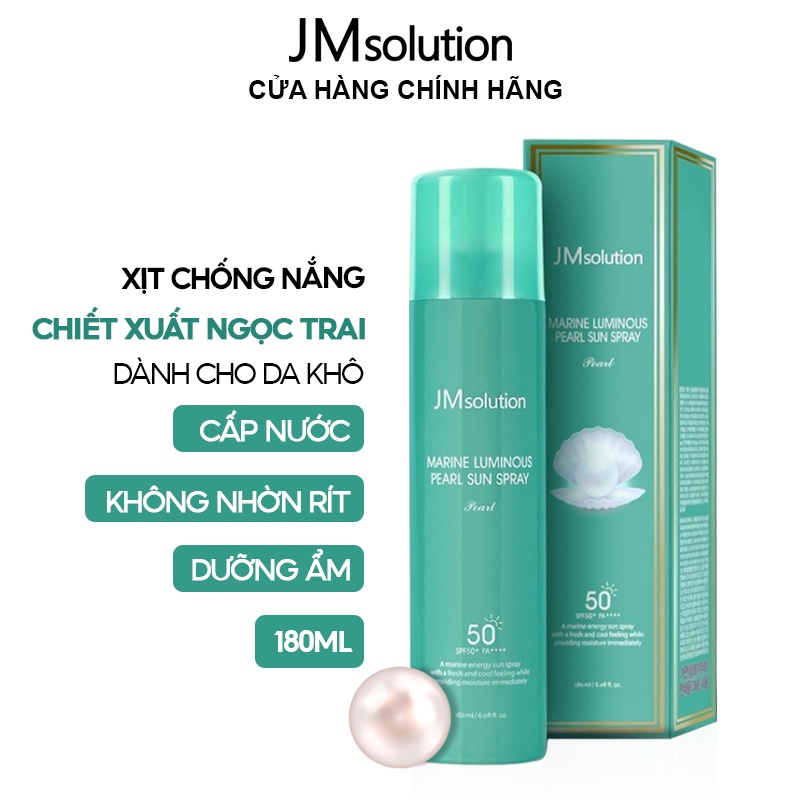 Xịt Chống Nắng Nâng Tone Da JM Solution Luminous Sun Spray 180ml