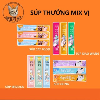 Combo 50 thanh súp thưởng mix vị cho mèo