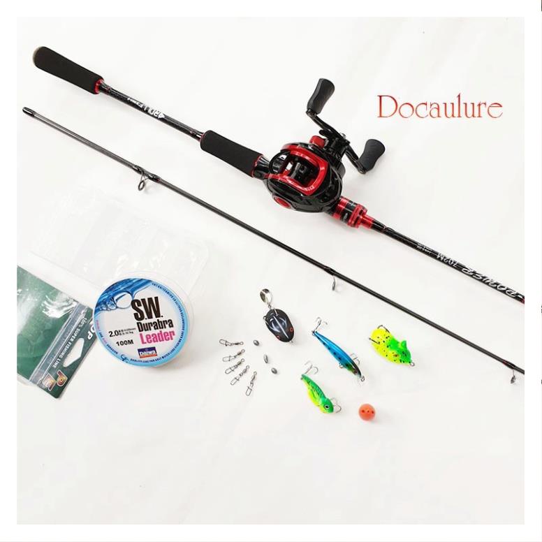 Bộ Cần câu lure carbon kiểu máy Ngang Roolfish 1.68m - 1.8m - 2.1m - 2.4m. B-lu-NG901 - ĐỒ CÂU A KỲ
