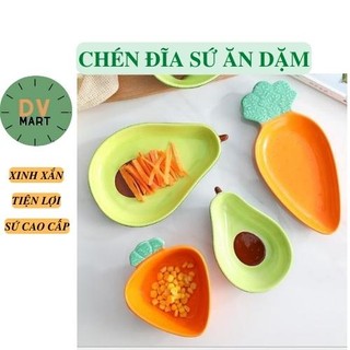 Chén bát ăn dặm gốm sứ cho bé kiểu nhật hình carot xinh xắn đáng yêu