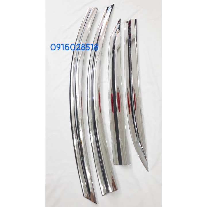 Bộ Vè che mưa mạ CROM xe i10 sedan bản 2 đầu dài 2014-2020 loại dày đẹp ve mua xe o to