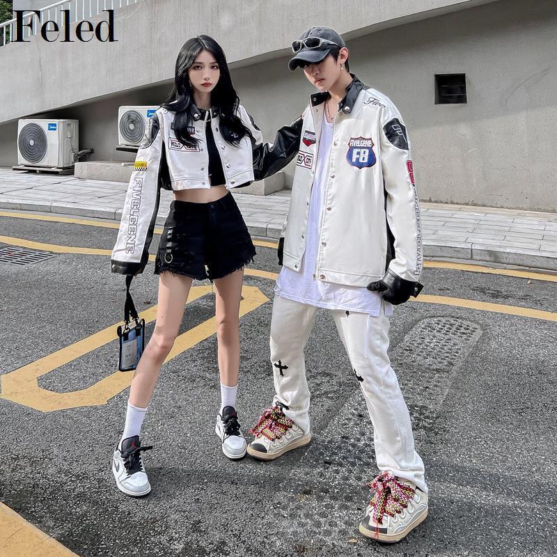 Áo Khoác Bóng Chày Phong Cách Hip hop Mỹ Cá Tính Cho Cặp Đôi