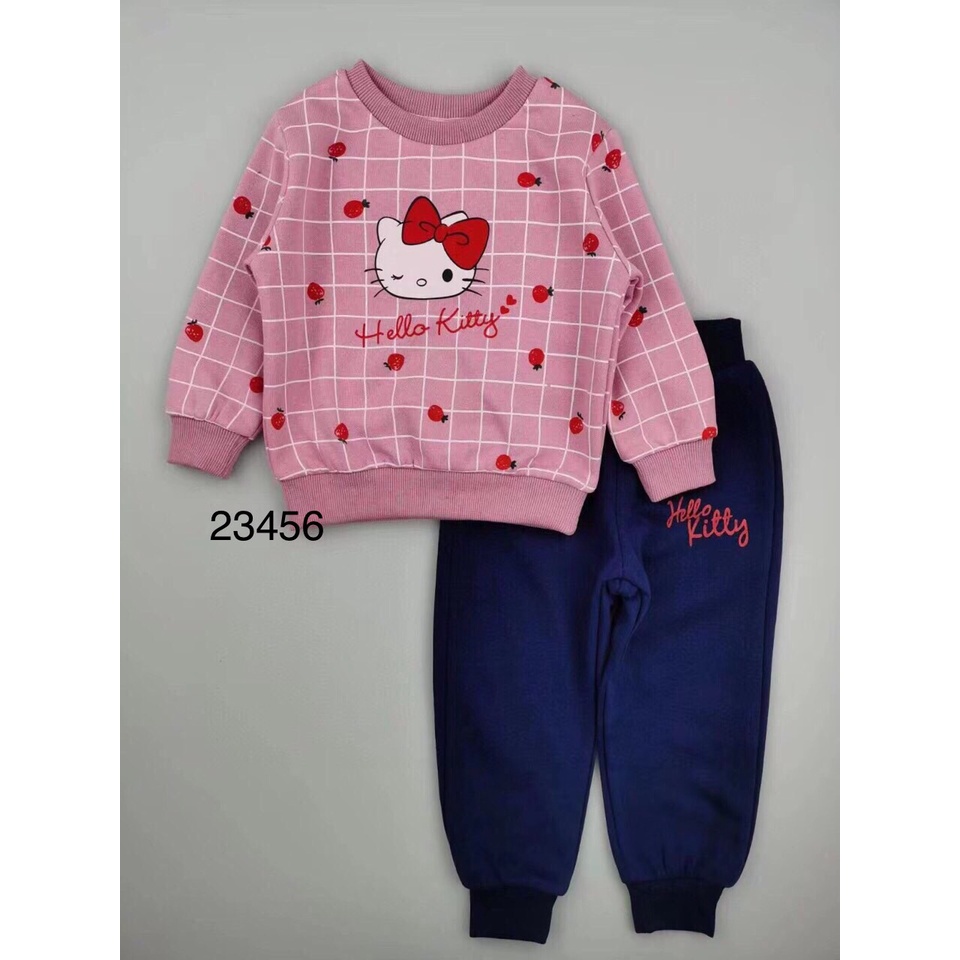 Bộ nỉ cho bé gái từ 2-6 tuổi tương đương 11-23kg