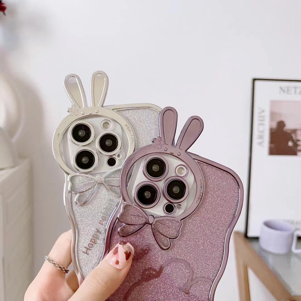 Ốp Điện Thoại imd Mềm In Hình Thỏ Hồng Cho iphone 14 pro max 12 pro max 11 pro max 13promax 14 pro 14 plus