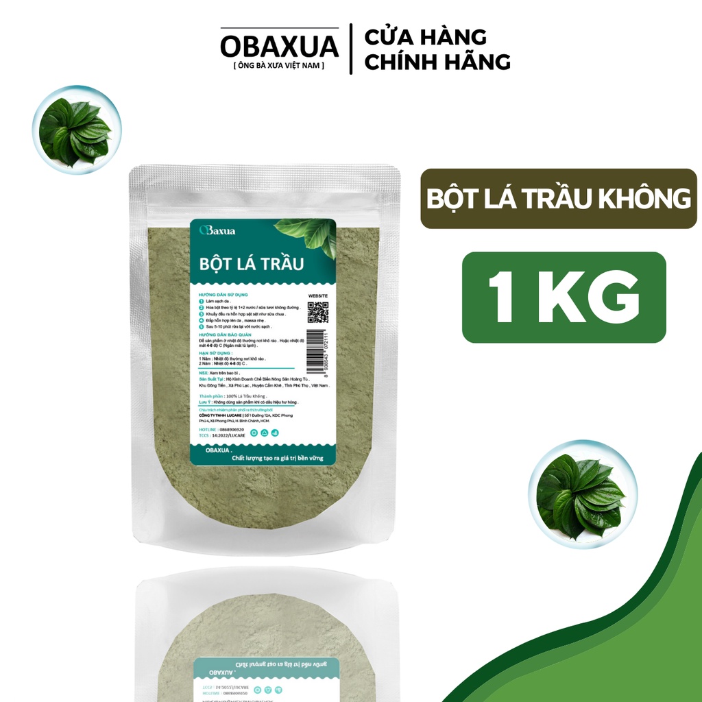 Bột lá trầu không [ 1KG ] nguyên chất hữu cơ - Giúp giảm thâm, nám, dưỡng da sáng mịn