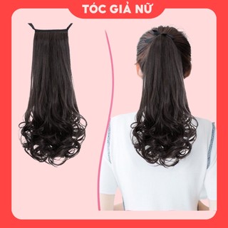 Tóc Giả Nữ Buộc Cột Xoăn Dài 45cm Hàng Cao Cấp