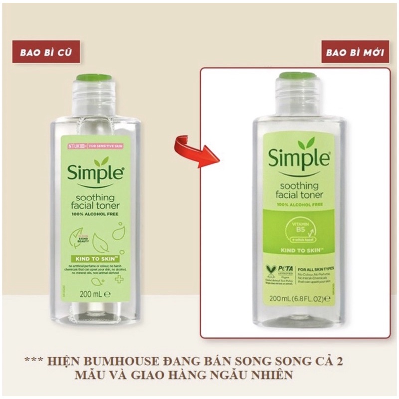 Sữa Rửa Mặt, Toner, Nước Tẩy Trang Dịu Nhẹ Simple Kind To Skin