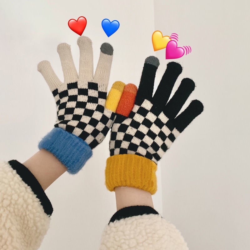 1 Đôi Găng Tay Lông Nhung Bảo Vệ Ngón Tay Cảm Ứng