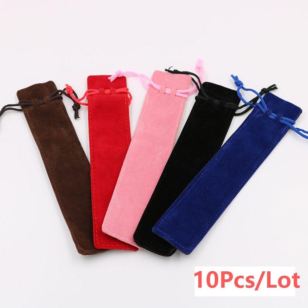 Set 1 / 10 Túi Đựng Bút Bằng Vải Bông Hai Mặt Dày Dặn Đa Ứng Dụng