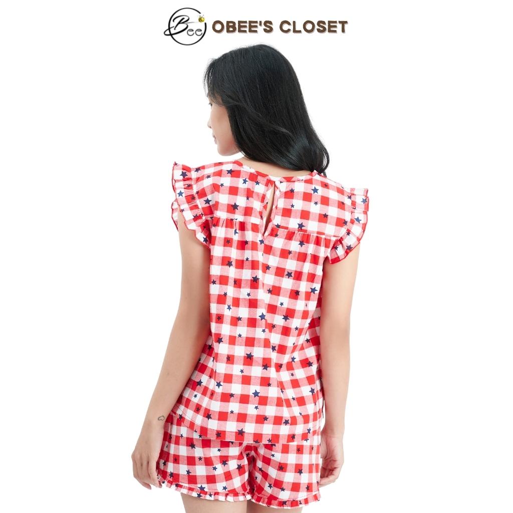 Set đồ bộ nữ Đồ bộ mặc nhà vải kate cotton mềm mại, thấm hút mồ hôi tốt size 45 - 66kg Obee's Closet