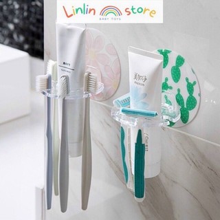 Giá cài bàn chải và kem đánh răng/ Dụng cụ treo bàn chải