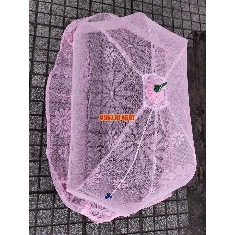Màn chụp em bé made in việt nam khung thép cao cấp - Mùng chụp tự bung cho bé, trẻ em