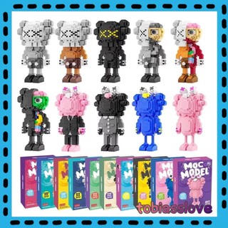3D LEGO KAWS Red Sesame Street character model assembly toy