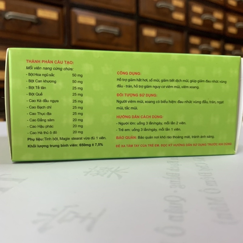 Cotaxoan - hắt hơi sổ mũi, đau nhức vùng đầu trán xoang - Hộp 50 viên