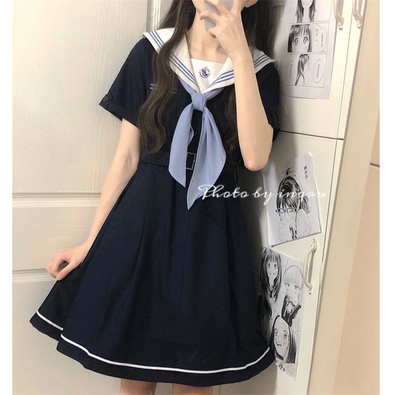 Đầm Midi Dáng Chữ A Cổ Thủy Thủ Màu Sắc Ngọt Ngào Thời Trang Mùa Hè Cho Nữ