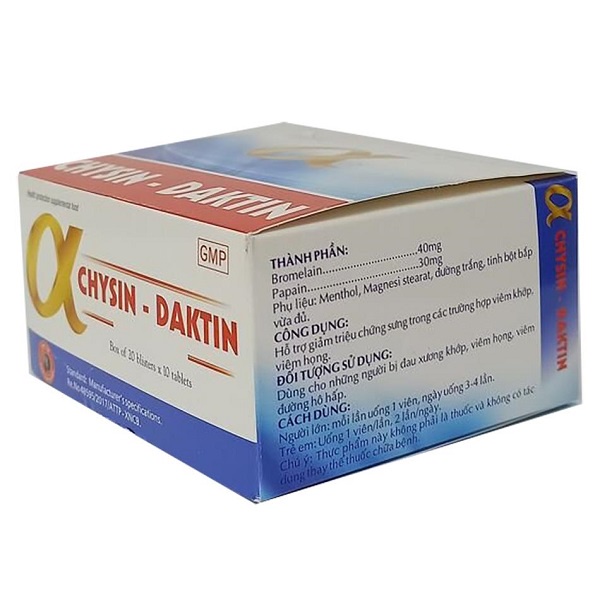 ALPHACHYMOTRYPSIN - ALPHA NGẬM GIẢM PHÙ NỀ, GIẢM ĐAU, CHỐNG VIÊM, TAN MÁU BẦM
