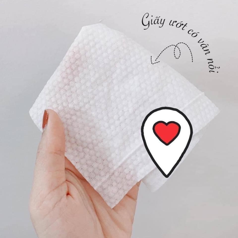 Khăn Ướt Momo Rabbit Sợi Thiên Nhiên Cao Cấp Hàn Quốc Lab65 loại 72 tờ