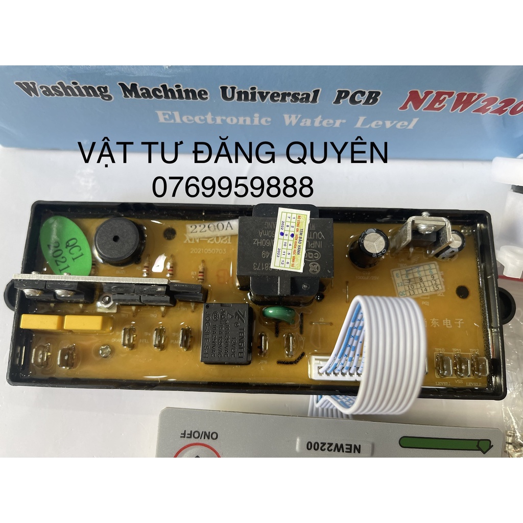 Mạch Máy Giặt Đa Năng Model: New 2200A - bo máy giặt đa năng  4 Chế Độ Giặt Loại Zắc; Loại Dây