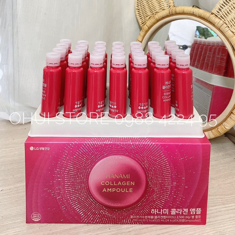 1 hộp nước uống đẹp da cao cấp LG OHUI Hanami Collagen Ampoule 28 lọ - Hàng Chính Hãng công ty LGVina