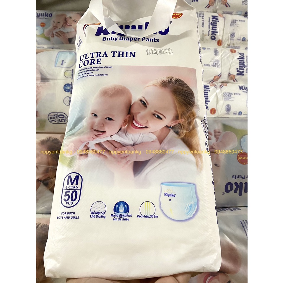 Bỉm Tã Kiyuko 50 miếng S/M/L/XL/XXL/XXXL/XXXXL/XXXXXL