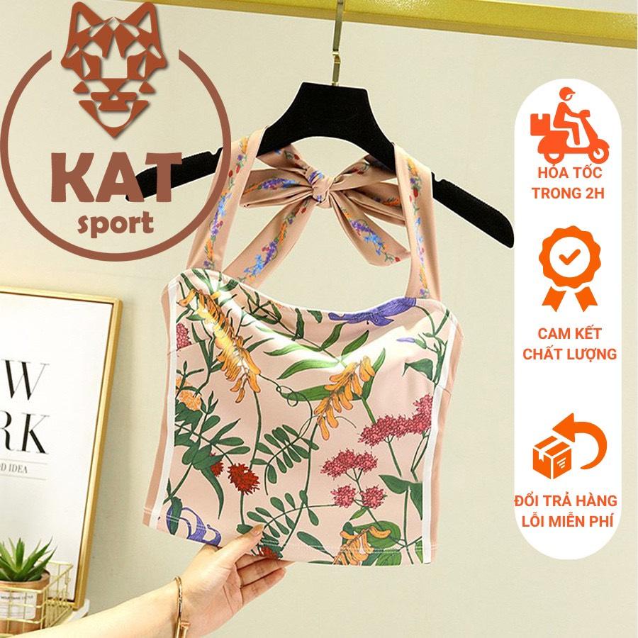 cổ yếm cột dây nền hồng hoa cỏ