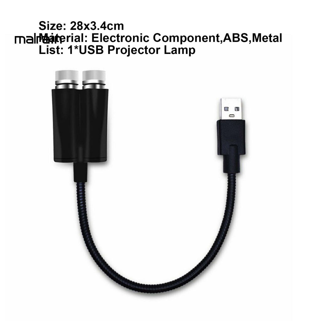 Đèn LED USB Mini Tự Động Tiết Kiệm Năng Lượng Họa Tiết Bầu Trời Đầy Sao Trang Trí Xe Hơi