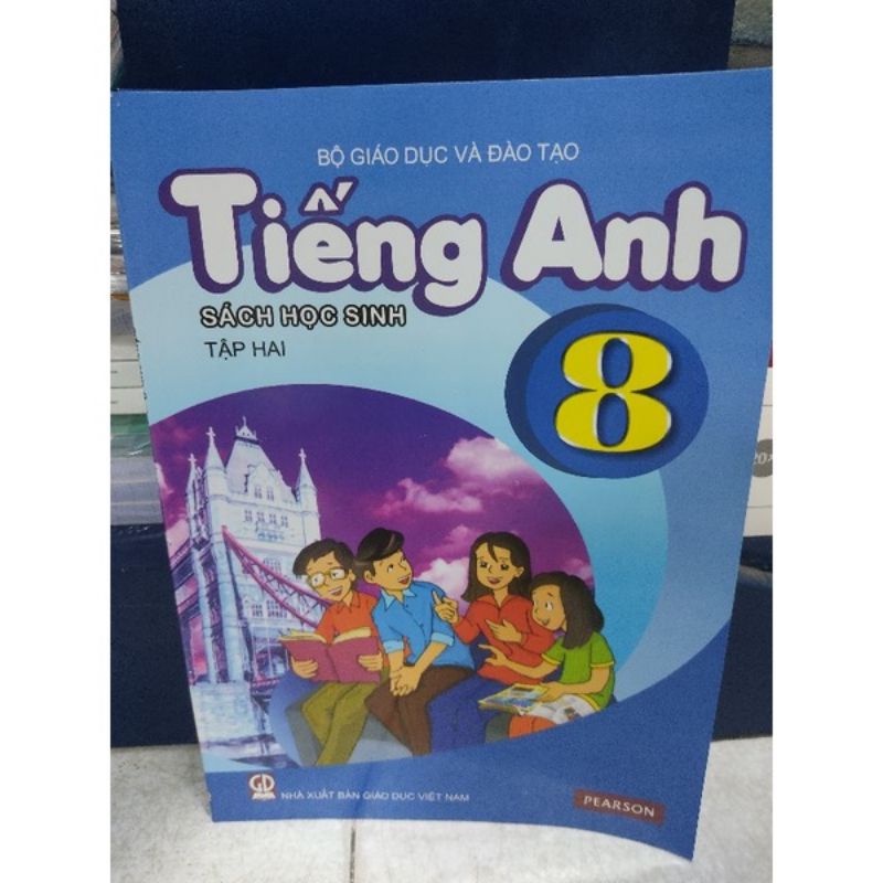 Tiếng Anh lớp 8 tập 2( bao kính, nhãn dán)