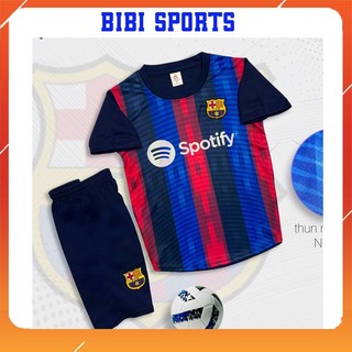 Áo đá banh in tên bộ quần áo đá bóng nam CLB Bacelona BIBI SPORT đồ thể thao nam nữ trẻ em thun lạnh mới nhất 2022-2023