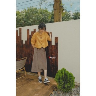 Chân váy lệch tà Take - Take skirt [ xám nhung ]