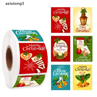 Set 500 nhãn dán hình vuông trang trí túi quà giáng sinh / năm mới