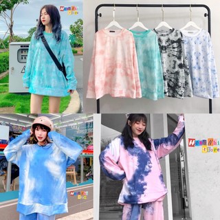 Áo Sweater Tie Dye 3D V4 Loang Màu Dáng Rộng Nam Nữ Oversize Ulzzang  Unisex - MM