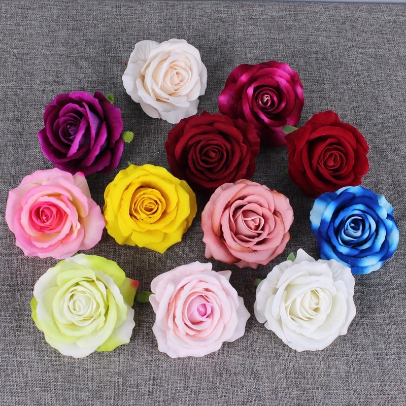 Đầu bông Hoa hồng Vải nhung cao cấp, bông to 11cm