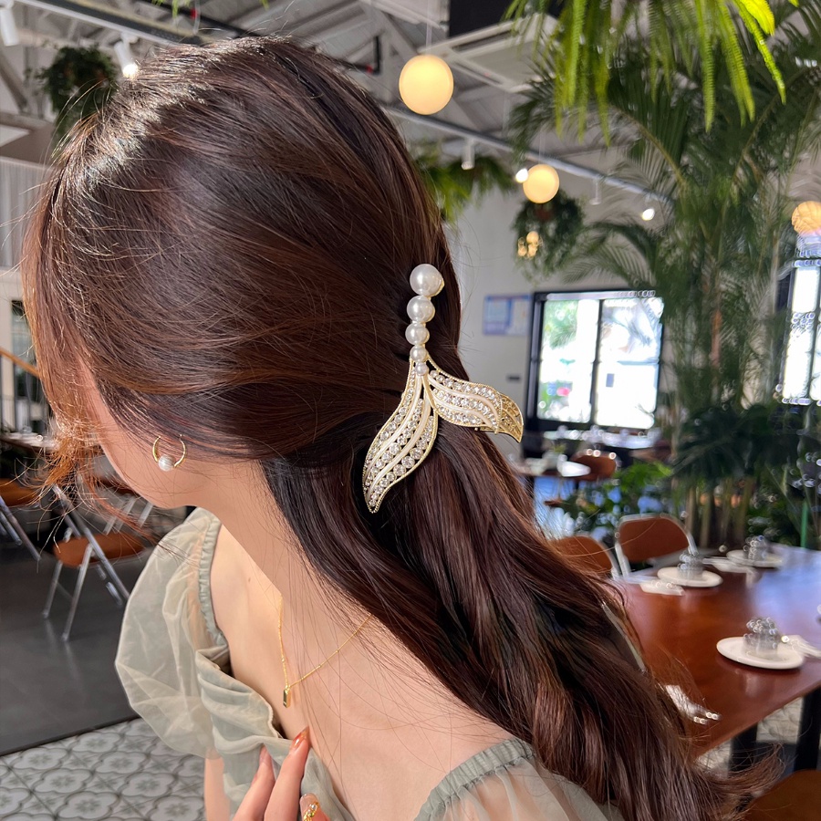 Kẹp Tóc Đính Đá Và Ngọc Trai Nhân Tạo Thời Trang