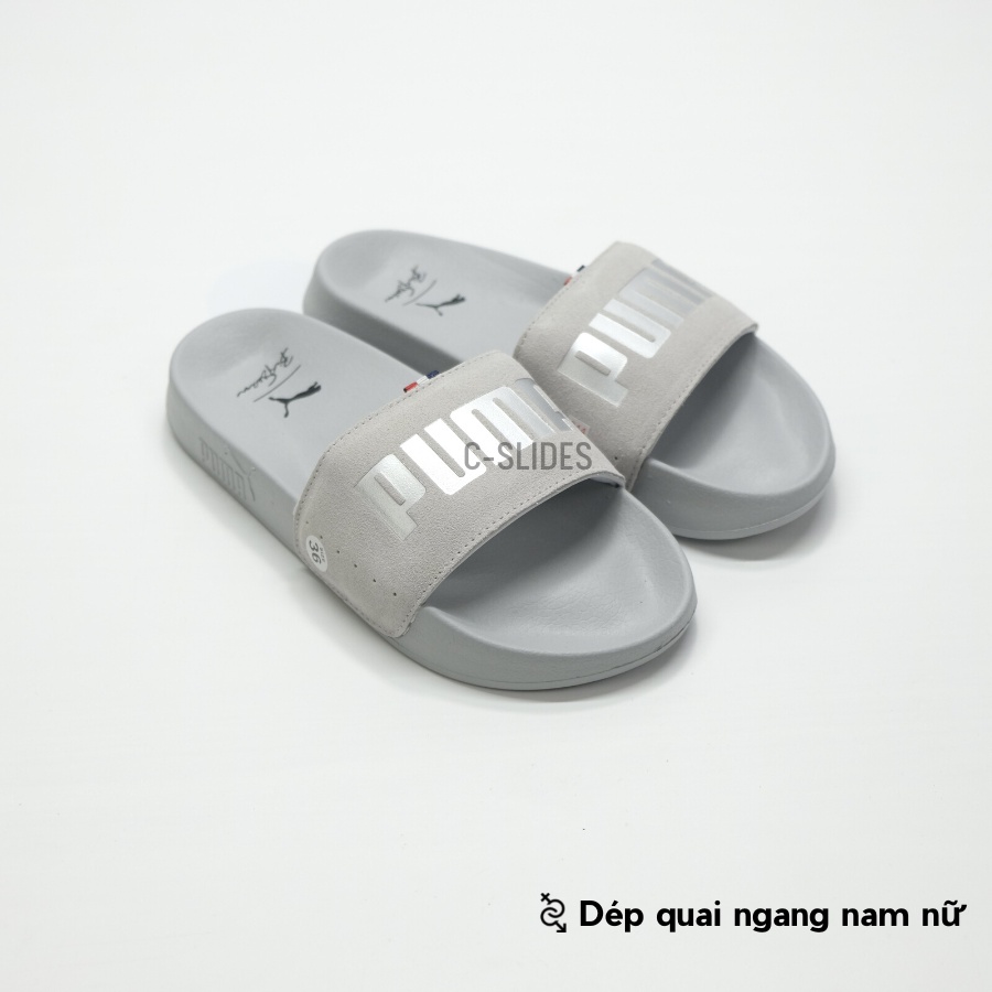 Dép quai ngang nam nữ PU MA BIGSEAN, dép quai ngang đế cao thời trang cao cấp