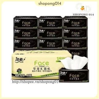Giấy ăn FACE đen - thùng 18 gói/130 tờ 3 lớp hàng nội địa Trung cao cấp