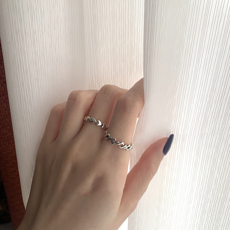 Nhẫn Hở Hình Trái Tim Phong Cách Cổ Điển Thời Trang Cho Nữ