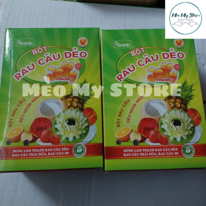 Bột Rau Câu Dẻo Rovin Hoàng Yến Hộp 12gói × 10gram