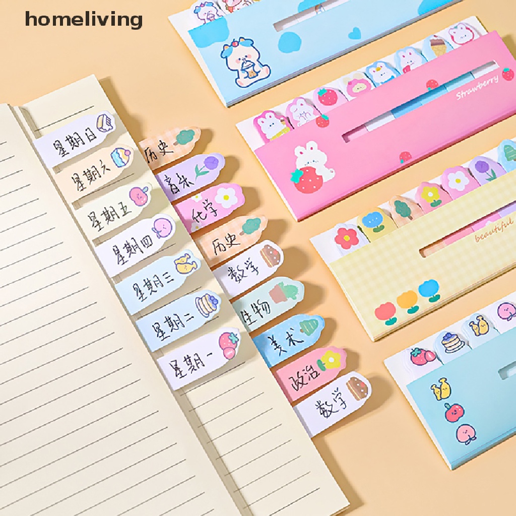 Bộ 120 Tờ Giấy Dán Ghi Chú Họa Tiết Động Vật Dễ Thương