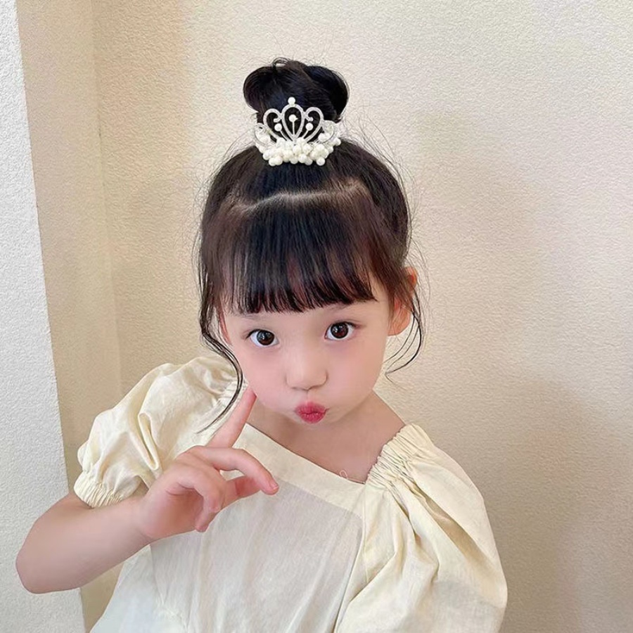 Dây Cột Tóc Co Giãn Đính Đá Ngọc Trai Toàn Diện Phong Cách Hàn Quốc Cho Nữ