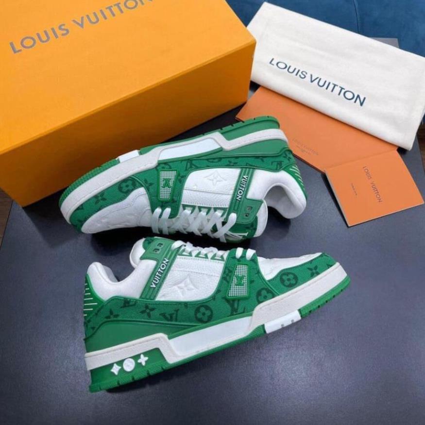 Giày Louis vuitton LV_ Xanh lá, Đen, Hồng 2 bản cực đẹp, Giày thể thao Nam Nữ, Giày louis vuitton Tặng Box + Sẵn Hàng