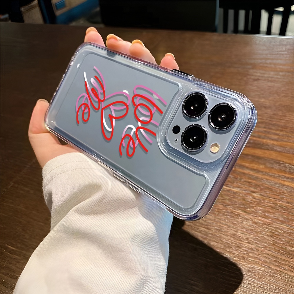 Ốp Điện Thoại Trong Suốt Họa Tiết Trái Tim Và Chữ Cho iphone 14ProMax 14Plus 13 11 12 7Plus X XR