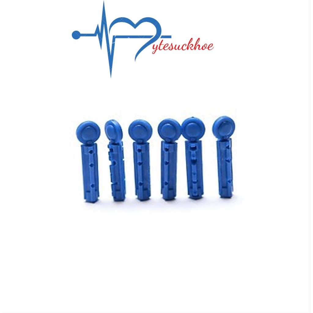 hộp 100 kim dùng cho máy đường huyết đầu tròn ( omron, ogcare, oncall, safe accu...)