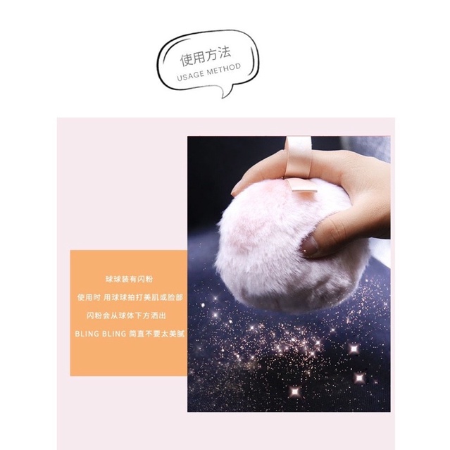 Bông tạo nhũ bột highlighter hương nước hoa MACK ANDY nội địa Trung