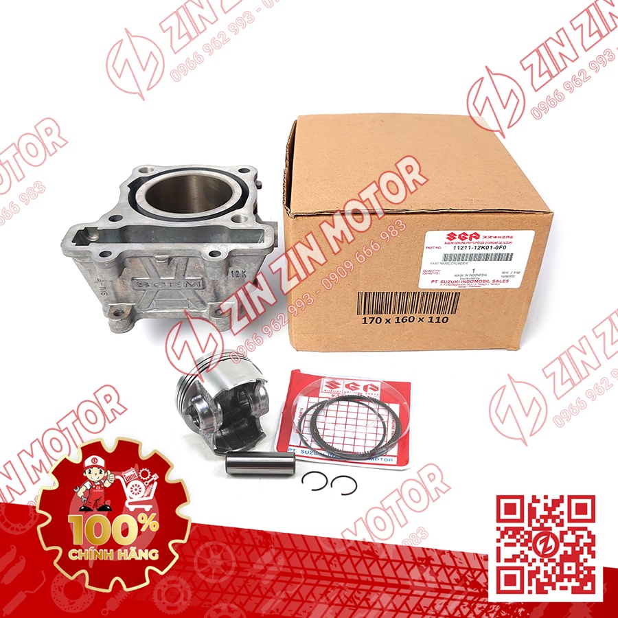 Bộ Lòng Hơi , Xy Lanh Satria Fi , Raider Fi , GSX R150 , GSX S150 , Bandit 150 11211-12K01-0F0 , 12100-12K00-KIT