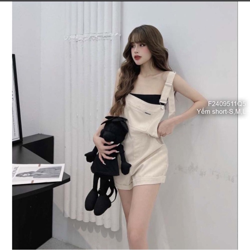 Yếm short jeans màu