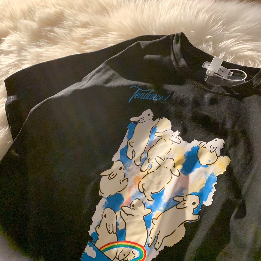 NRVP Áo Thun Unisex Mùa Hè Dáng Suông Tay Cộc Phong Cách Hàn Quốc Cho Nam Nữ