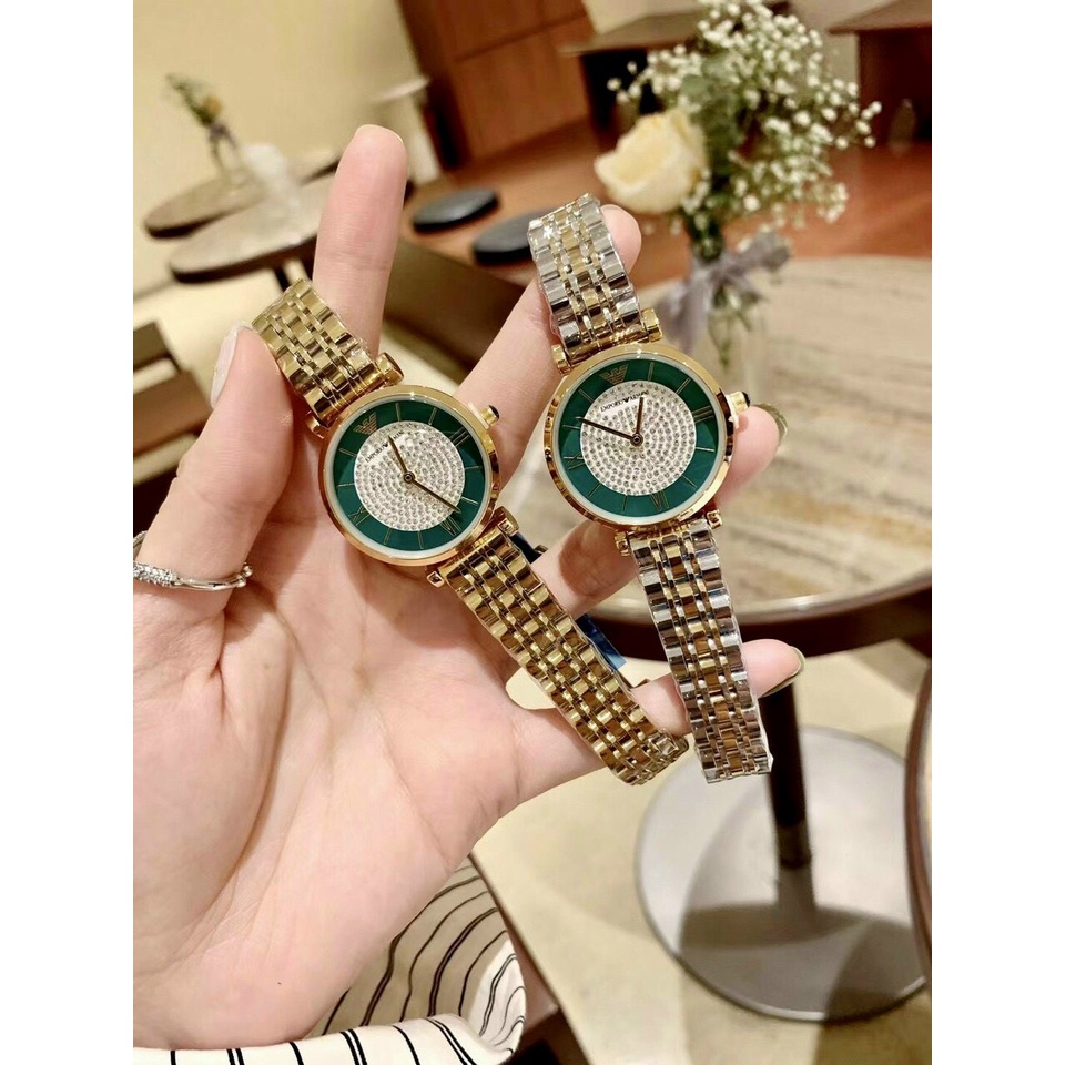 Đồng hồ nữ New size 32 mm dây khóa đôi thép không gỉ 2 màu gold và demi thời trang sang trọng