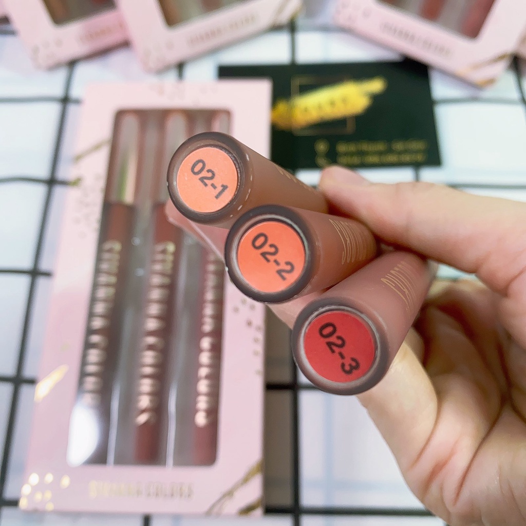 Set 3 Cây Son Kem Lì Sivanna Blurring Intense HF5077