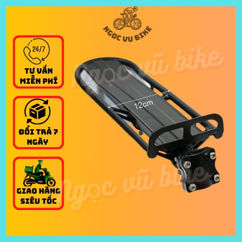 Giá đèo hàng gắn cọc yên xe đạp thể thao ốc vít